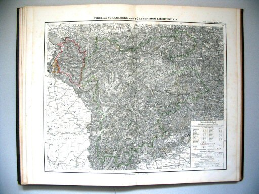 Sohr-Berghaus Hand-Atlas, Österreich (1884)
11. Tirol mit Vorarlberg und Fürstenthum Liechtenstein