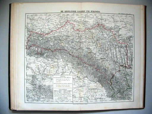 Sohr-Berghaus Hand-Atlas, Österreich (1884)
14. Die Kronländer Galizien und Bukowina