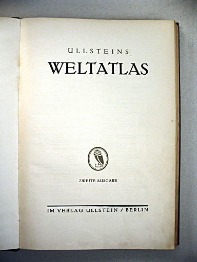 Ullsteins Weltatlas (1923)
Titelpagina / Title page