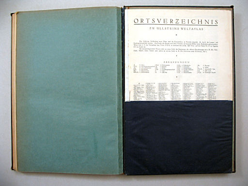 Ullsteins Weltatlas (1923)
Etui met register / Case with index