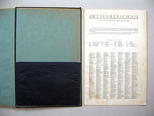 Ullsteins Weltatlas (1923)
Register / Index