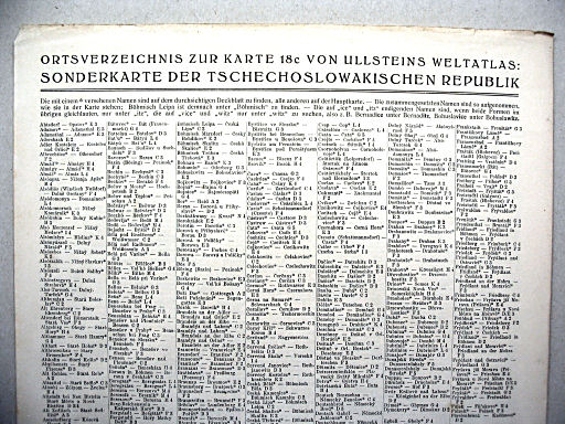 Ullsteins Weltatlas (1923)
Register van kaart 18c / Index for sheet 18c