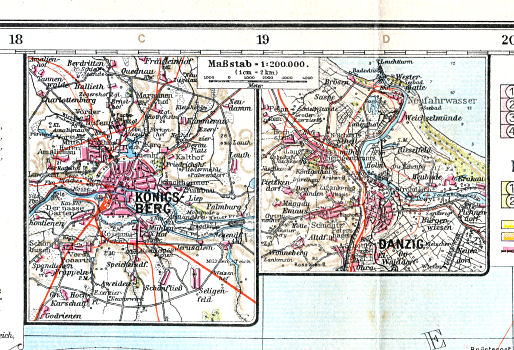 Ullsteins Weltatlas (1923)
6a. Königsberg  6b. Danzig
Königsberg (Калининград = Kaliningrad), Danzig (Gdańsk)