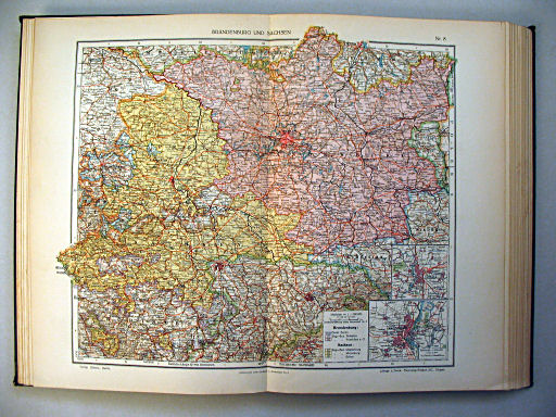 Ullsteins Weltatlas (1923)
8. Brandenburg und Sachsen
Brandenburg en Provincie Saksen
Brandenburg and Province of Saxony