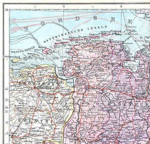 Ullsteins Weltatlas (1923)
11. Hannover, Oldenburg ... (fragment)