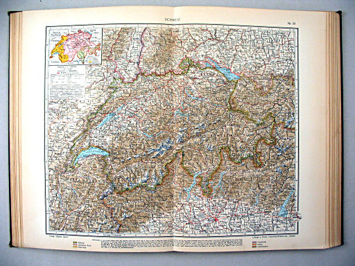 Ullsteins Weltatlas (1923)
19. Schweiz
Zwitserland / Switzerland