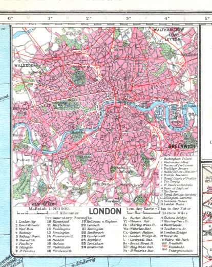 Ullsteins Weltatlas (1923)
22c. London
Londen / London