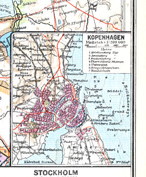 Ullsteins Weltatlas (1923)
25h. Kopenhagen
Kopenhagen / Copenhagen (København)