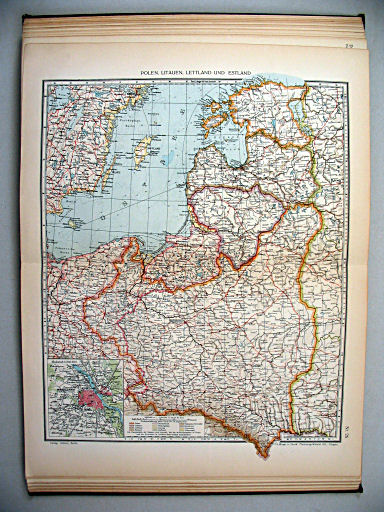 Ullsteins Weltatlas (1923)
26. Polen, Litauen, Lettland und Estland
Polen, Litouwen, Letland en Estland
Poland, Lithuania, Latvia and Estonia