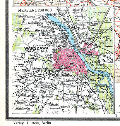Ullsteins Weltatlas (1923)
26a. Warszawa (Warschau)
Warschau / Warsaw