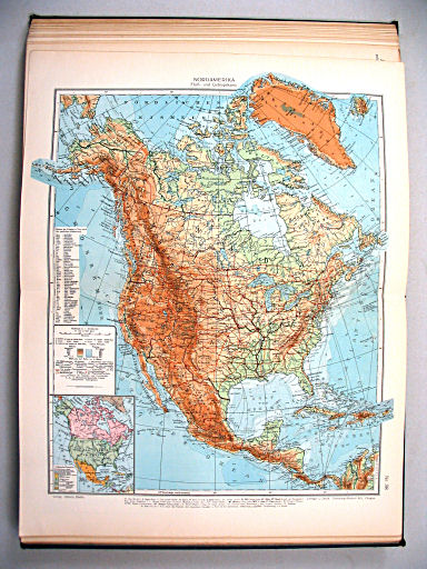 Ullsteins Weltatlas (1923)
38. Nordamerika (Fluß- und Gebirgskarte)
Noord-Amerika (natuurkundig) / North America (physical)