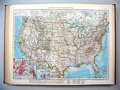 Ullsteins Weltatlas (1923)
39. Vereinigte Staaten von Nordamerika
Verenigde Staten van Amerika / United States of America