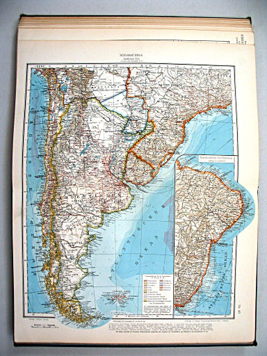 Ullsteins Weltatlas (1923)
43. Südamerika (südlicher Teil)
Zuid-Amerika (zuidelijk deel) / South America (southern half)