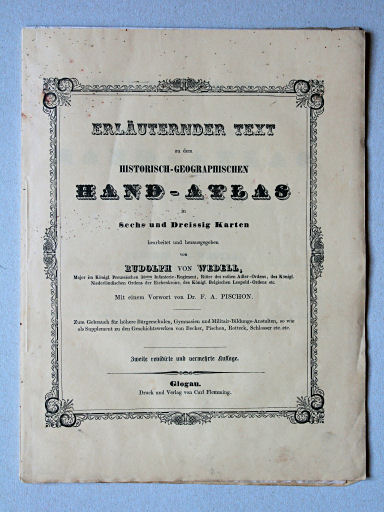 von Wedell's Historischer Hand-Atlas, 1856
Tekstdeel: voorkant omslag / Text volume: front cover