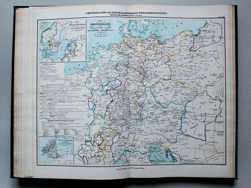 von Wedell's Historischer Hand-Atlas, 1856
18a. Deutschland's, der Ostseeländer und Grossbritannien's kirchliche Eintheilung bis um 1500