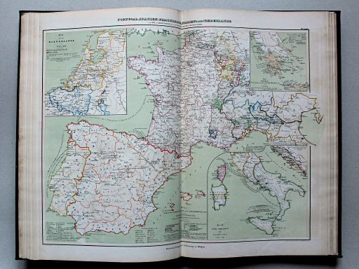 von Wedell's Historischer Hand-Atlas, 1856
24. Portugal, Spanien, Frankreich, Italien und die Niederlande vom XVI. Jahrhundert bis zur französischen Revolution