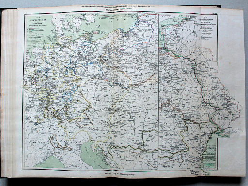 von Wedell's Historischer Hand-Atlas, 1856
26. Deutschland und Ungarn nebst Siebenbürgen von 1648, und Polen von 1586 bis zur französischen Revolution