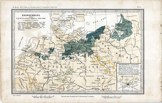 Schul-Atlas zur Brandenburgisch-Preussischen Geschichte
4. Brandenburg 1640-1688