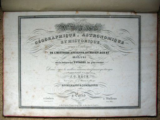 Heck, Atlas géographique, astronomique et historique
Titelpagina