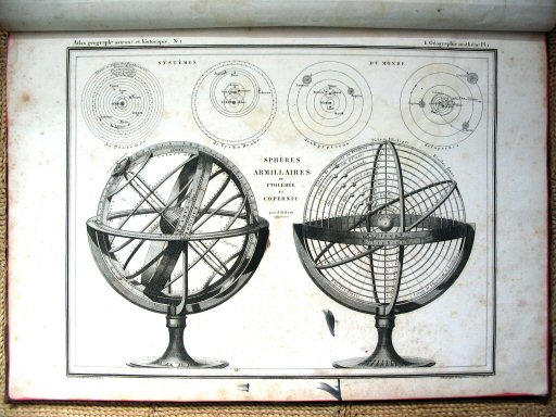 Heck, Atlas géographique, astronomique et historique
1. Systèmes du monde. Sphères armillaires