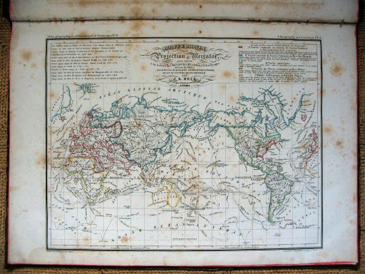 Heck, Atlas géographique, astronomique et historique
8. Mappe-monde physique sur la Projection de Mercator