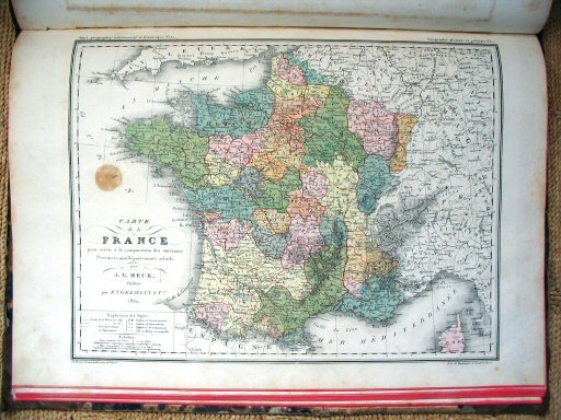 Heck, Atlas géographique, astronomique et historique
31. France, divisée en Provinces et Départements