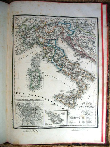 Heck, Atlas géographique, astronomique et historique
45. Carte générale de l'Italie