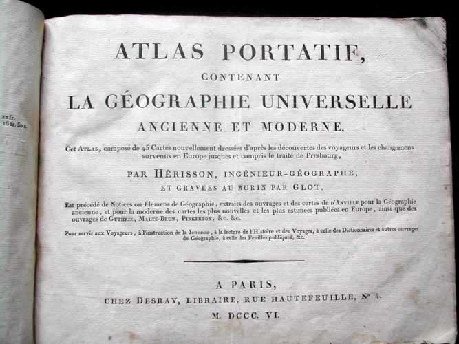 Hérisson, Atlas Portatif (1806)
Titelpagina / Title page (Minet Frères)