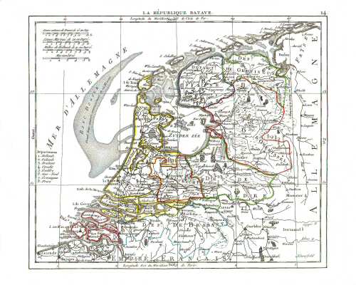 Hérisson, Atlas Portatif (1806)
14. Bataafse Republiek / Batavian Republic