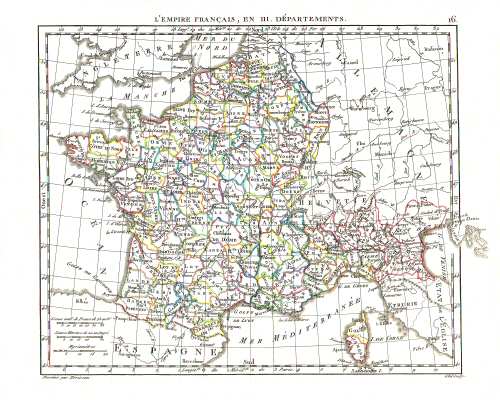 Hérisson, Atlas Portatif (1806)
16. Frankrijk in departementen
16. France in departements