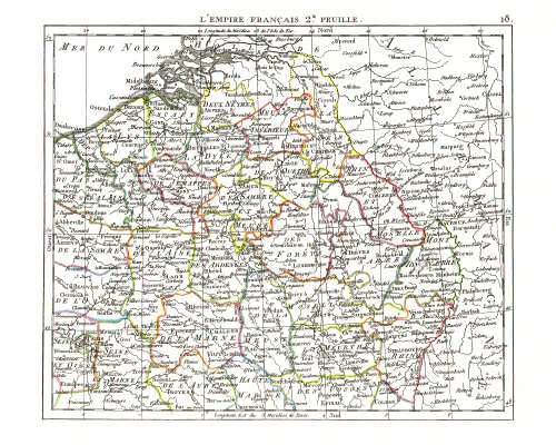 Hérisson, Atlas Portatif (1806)
18. Frankrijk (NO) / France (NE)