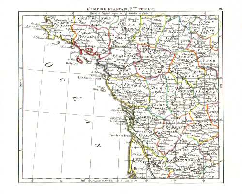 Hérisson, Atlas Portatif (1806)
19. Frankrijk (W) / France (W)