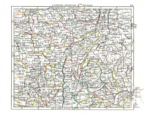Hérisson, Atlas Portatif (1806)
20. Frankrijk (O) / France (E)