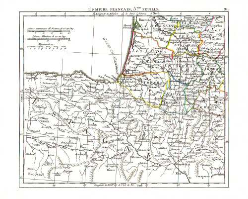 Hérisson, Atlas Portatif (1806)
21. Frankrijk (ZW) / France (SW)
