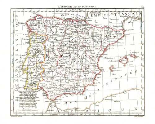 Hérisson, Atlas Portatif (1806)
30. Spanje, Portugal / Spain, Portugal