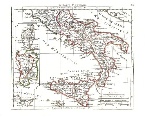 Hérisson, Atlas Portatif (1806)
32. Italië (Z) / Italy (S)