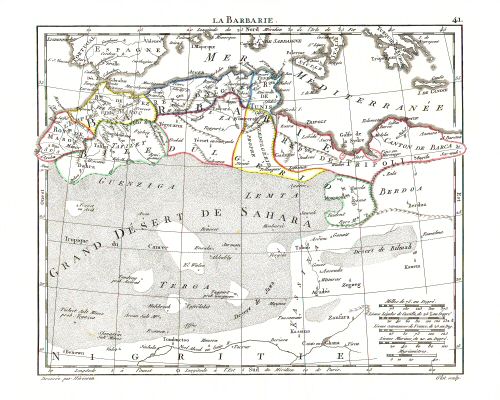 Hérisson, Atlas Portatif (1806)
41. Barbarije / Barbary
