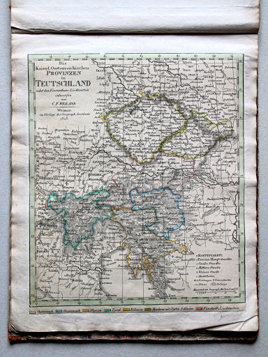 Allmän Atlas af C.F. Weiland, 1825
11. Die Kaiserl. Oesterreichischen Provinzen in Teutschland nebst dem Fürstenthume Liechtenstein