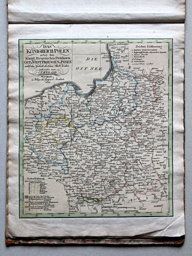 Allmän Atlas af C.F. Weiland, 1825
13. Das Königreich Polen nebst den Königl. Preussischen Provinzen Ost u. West Preussen u. Posen nebst dem Gebiete der freien Stadt Krakau