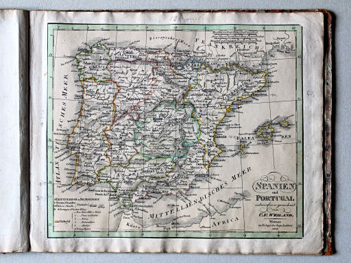 Allmän Atlas af C.F. Weiland, 1825
18. Spanien und Portugal