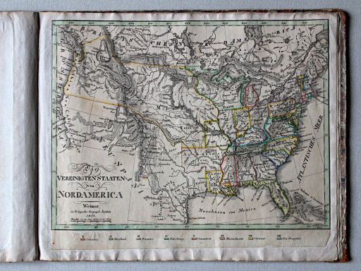 Allmän Atlas af C.F. Weiland, 1825
28. Die Vereinigten Staaten von Nordamerica