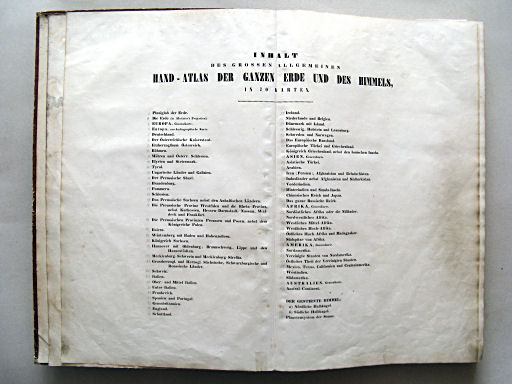 Allgemeiner Hand-Atlas der ganzen Erde (1855)
Inhoudsopgave / Table of contents