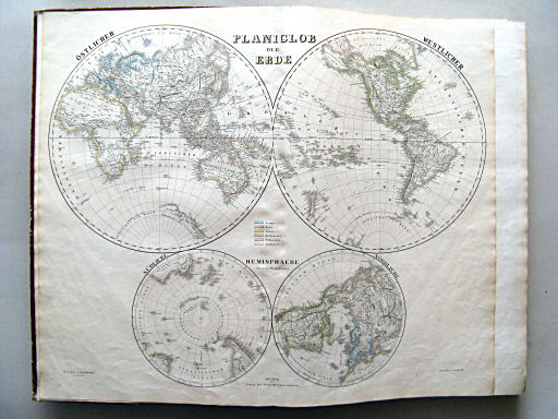 Allgemeiner Hand-Atlas der ganzen Erde (1855)
1. Planiglob der Erde