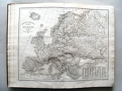 Allgemeiner Hand-Atlas der ganzen Erde (1855)
4. Orographisch-hydrographische Karte von Europa