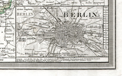Allgemeiner Hand-Atlas der ganzen Erde (1855)
14b. Die nächste Umgebung von Berlin