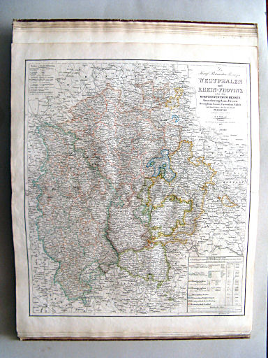 Allgemeiner Hand-Atlas der ganzen Erde (1855)
Die Königl. Preussischen Provinzen Westphalen und Rhein-Provinz nebst dem Kurfürstenthum Hessen, Grossherzogthum Hessen, Herzogthum Nassau, Fürstenthum Waldeck und dem Gebiete der freien Stadt Frankfurt
