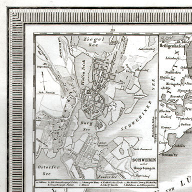 Allgemeiner Hand-Atlas der ganzen Erde (1855)
24a. Schwerin nebst Umgebungen