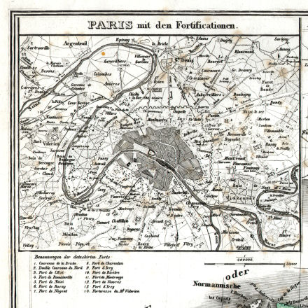 Allgemeiner Hand-Atlas der ganzen Erde (1855)
30a. Paris mit den Fortificationen