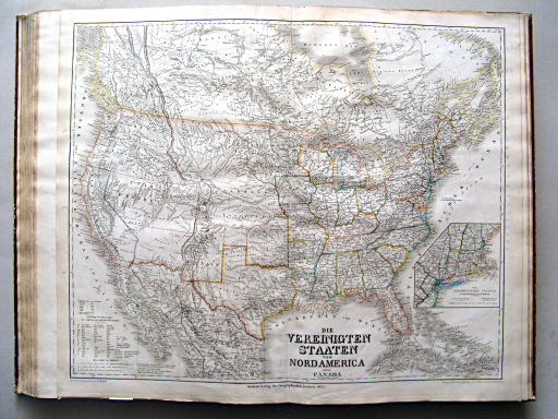 Allgemeiner Hand-Atlas der ganzen Erde (1855)
61. Die Vereinigten Staaten von Nordamerica nebst Canada
