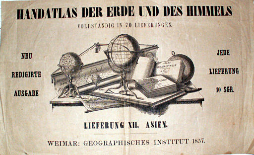 Hand-Atlas der Erde und des Himmels (1860)
Inhoudsopgave / Table of contents